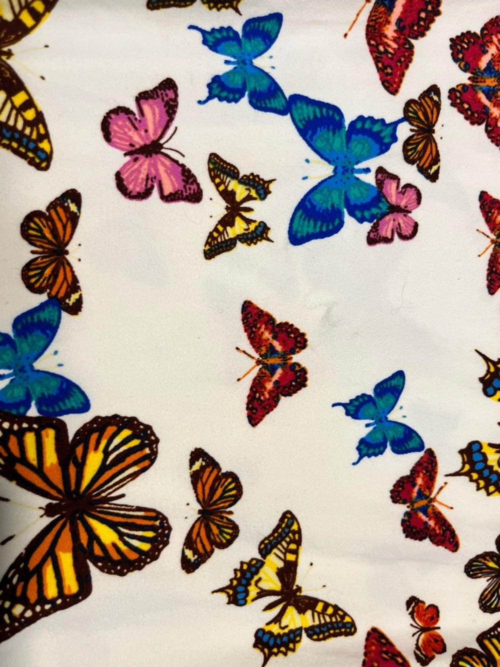 Bear Dance White Butterfly Print Mini Dress View 5